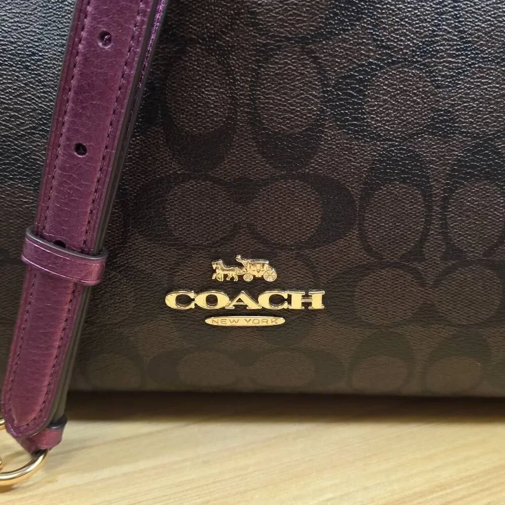 Coach Marlon Hobo in Signature Canvas and Wallet
